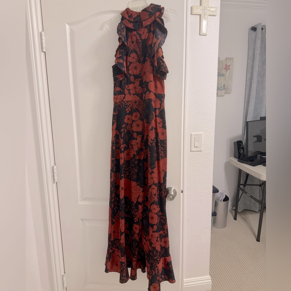 PrettyLittleThing ruffled maxi dress